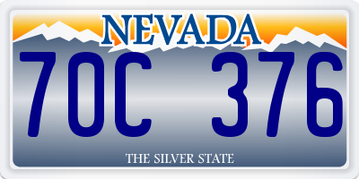 NV license plate 70C376