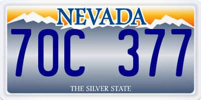 NV license plate 70C377