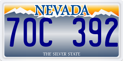 NV license plate 70C392