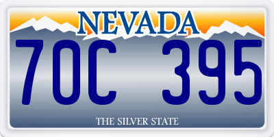 NV license plate 70C395