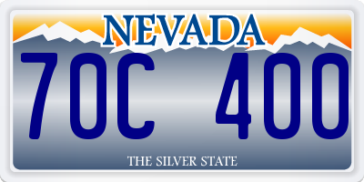 NV license plate 70C400