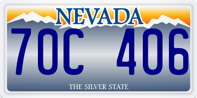 NV license plate 70C406