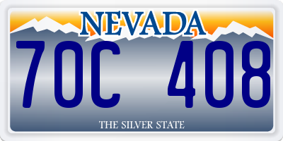 NV license plate 70C408