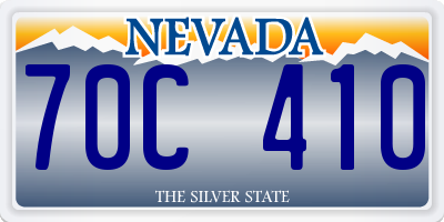 NV license plate 70C410