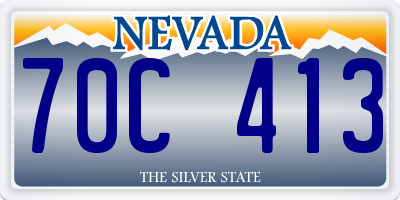 NV license plate 70C413