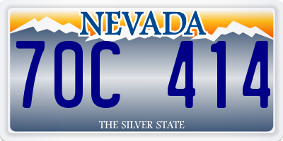 NV license plate 70C414