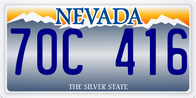 NV license plate 70C416