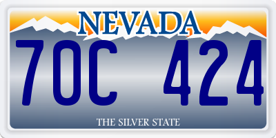 NV license plate 70C424