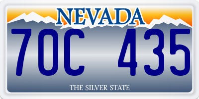 NV license plate 70C435