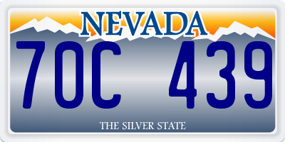 NV license plate 70C439