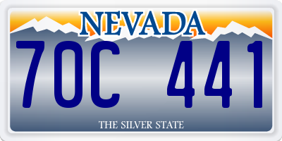 NV license plate 70C441