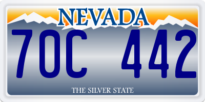 NV license plate 70C442