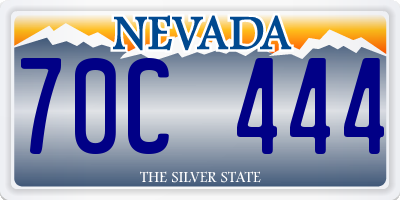 NV license plate 70C444