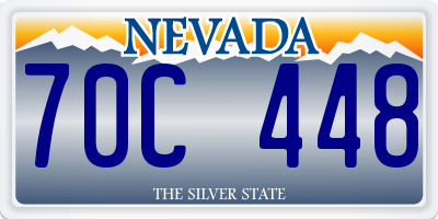 NV license plate 70C448