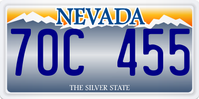 NV license plate 70C455