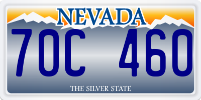 NV license plate 70C460