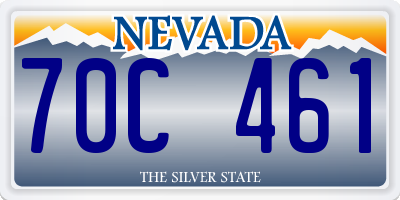 NV license plate 70C461