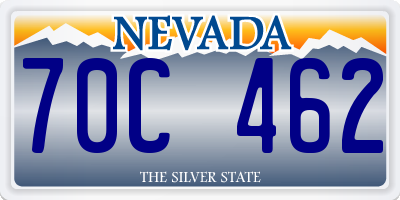 NV license plate 70C462
