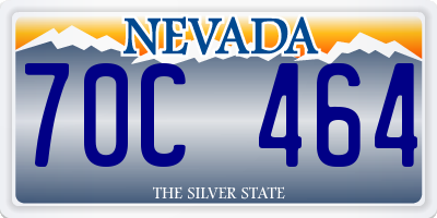 NV license plate 70C464