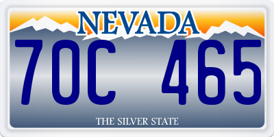 NV license plate 70C465