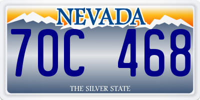 NV license plate 70C468