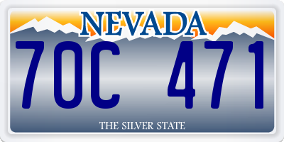 NV license plate 70C471