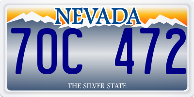 NV license plate 70C472