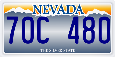 NV license plate 70C480