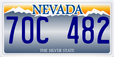 NV license plate 70C482