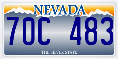 NV license plate 70C483