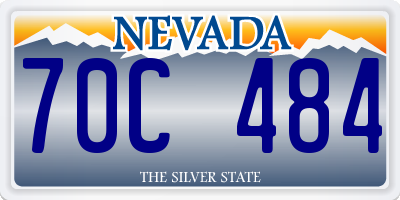 NV license plate 70C484