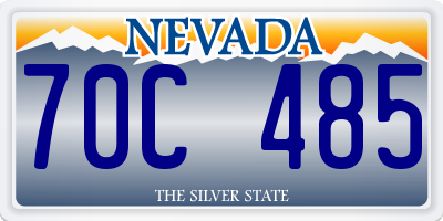 NV license plate 70C485