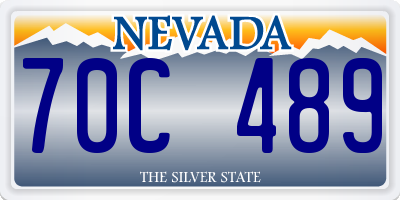 NV license plate 70C489