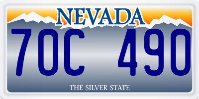 NV license plate 70C490
