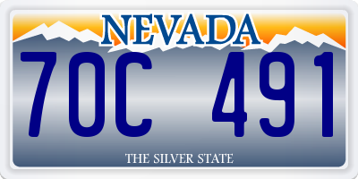 NV license plate 70C491