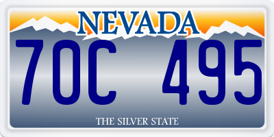 NV license plate 70C495