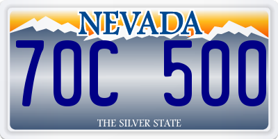 NV license plate 70C500