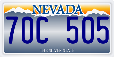NV license plate 70C505