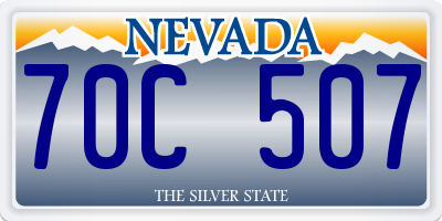 NV license plate 70C507