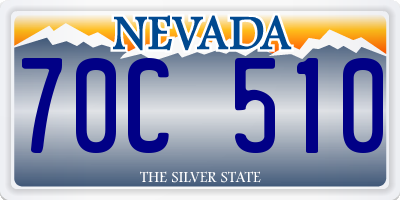 NV license plate 70C510