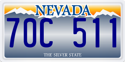 NV license plate 70C511