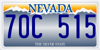 NV license plate 70C515