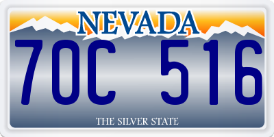 NV license plate 70C516