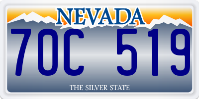 NV license plate 70C519