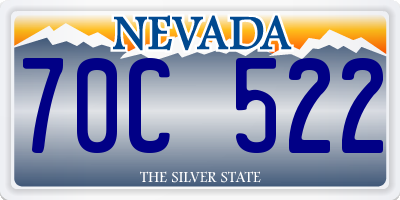 NV license plate 70C522