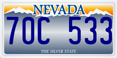 NV license plate 70C533