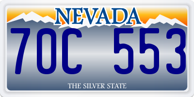 NV license plate 70C553