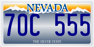 NV license plate 70C555