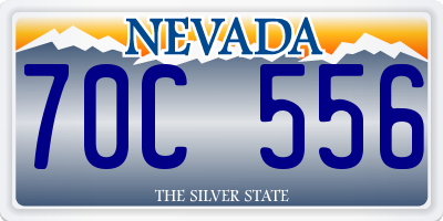 NV license plate 70C556