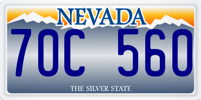NV license plate 70C560